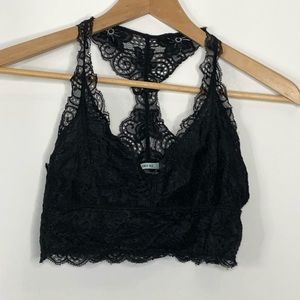 Black lace bralette